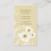 Bohemse  Cream-Rozen & -chipkaart Visitekaartje (Achterkant)