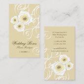 Bohemse  Cream-Rozen & -chipkaart Visitekaartje (Voorkant / Achterkant)