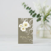 Bohemse  Cream-Rozen & -chipkaart Visitekaartje (Staand voorkant)