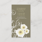 Bohemse  Cream-Rozen & -chipkaart Visitekaartje (Achterkant)