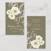 Bohemse Cream-Rozen & -chipkaart Visitekaartje (Voorkant / Achterkant)