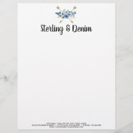 Bohemse Waterverf Floral Arrows Boutique Briefhoofd