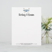 Bohemse Waterverf Floral Arrows Boutique Briefhoofd (Staand voorkant)