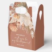 Bohenian boho roestterracotta bridesmaid bedankdoosjes (Geopend)