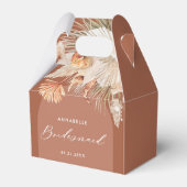 Bohenian boho roestterracotta bridesmaid gunbox bedankdoosjes (Achterkant)