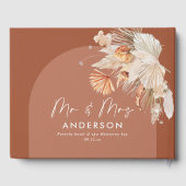 Bohenian boho roestterracotta bruiloft de heer en gastenboek (Achterkant)