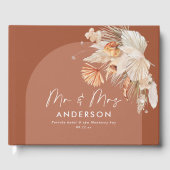 Bohenian boho roestterracotta bruiloft de heer en gastenboek (Voorkant)