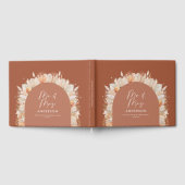 Bohenian boho roestterracotta bruiloft de heer en  gastenboek (Volledig)