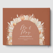 Bohenian boho roestterracotta bruiloft de heer en  gastenboek (Achterkant)