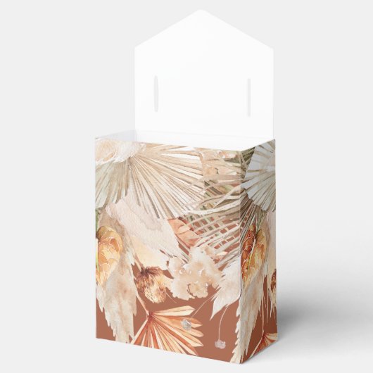 Bohenian boho roestterracotta vrijgezellenfeest bedankdoosjes (Geopend)