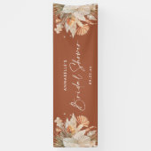 Bohenian boho roestterracotta vrijgezellenfeest de spandoek (Verticaal)