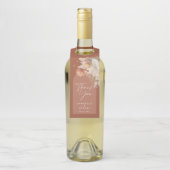 Bohenian boho rust terracotta bruiloft bedankt flessenhanger (Op fles)