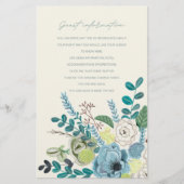 Bohian zee green chic Flowers Guest Information (Voorkant)