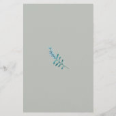 Bohian zee green chic Flowers Guest Information (Achterkant)