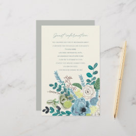 Bohian zee green chic Flowers Guest Information