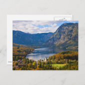 Bohinj-meer in Slovenië in het najaar Briefkaart (Voorkant / Achterkant)
