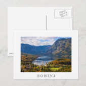 Bohinj-meer in Slovenië in het najaar Briefkaart (Voorkant / Achterkant)