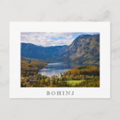 Bohinj-meer in Slovenië in het najaar Briefkaart (Voorkant)