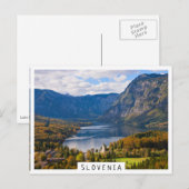 Bohinj-meer in Slovenië in het najaar Briefkaart (Voorkant / Achterkant)