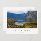 Bohinj-meer in Slovenië in het najaar Briefkaart (Voorkant / Achterkant)