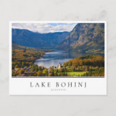 Bohinj-meer in Slovenië in het najaar Briefkaart (Voorkant)