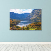 Bohinj-meer in Slovenië in het najaar Canvas Afdruk (Insitu (Houten vloer))