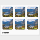 Bohinj-meer in Slovenië in het najaar Vierkante Sticker (Vel)