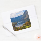 Bohinj-meer in Slovenië in het najaar Vierkante Sticker (Envelop)