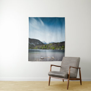 Bohinj-meer met Alpen in Slovenië Wandkleed