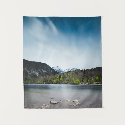 Bohinj-meer met Alpen in Slovenië Wandkleed (Voorkant)