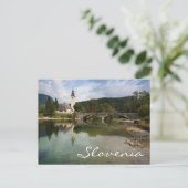 Bohinj-meer met kerk in Slovenië sms-briefkaart Briefkaart (Staand voorkant)