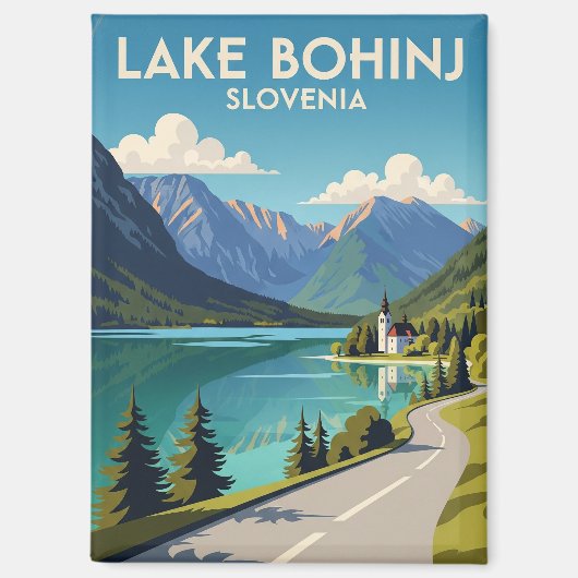 Bohinj-meer Slovenië Magneet (Voorkant)