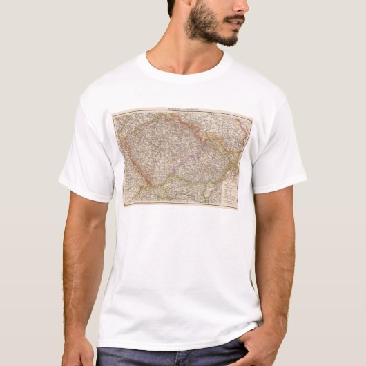 Bohmen, Mahren Atlas Map T-shirt (Voorkant)