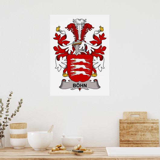 Bohn Family Crest Poster (Keuken)