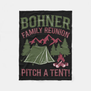 Bohner Familie Reünie Sla een tent op Fleece Deken