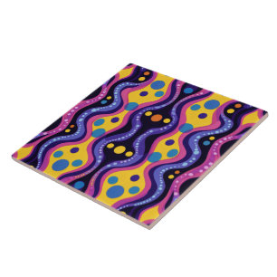 Boho14 vet abstract tegeltje