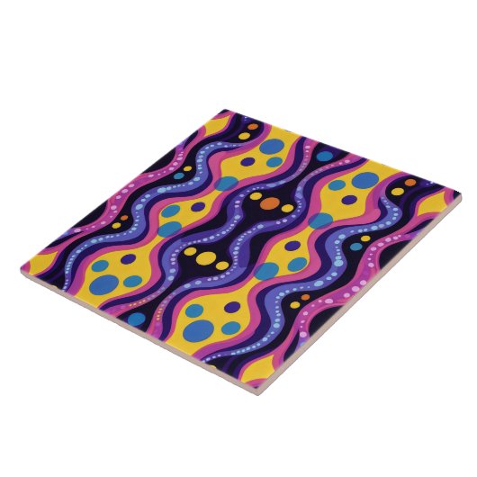 Boho14 vet abstract tegeltje (Zijkant)