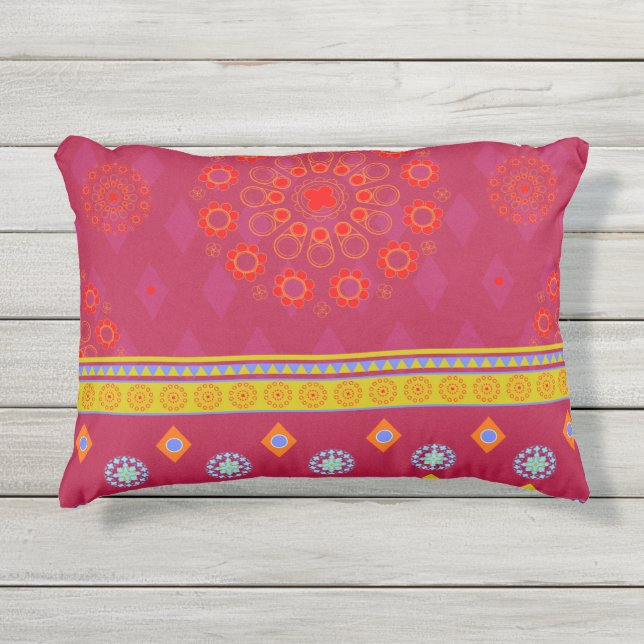 BOHO1 Mandala - Kussen voor buitengebruik (Voorkant)