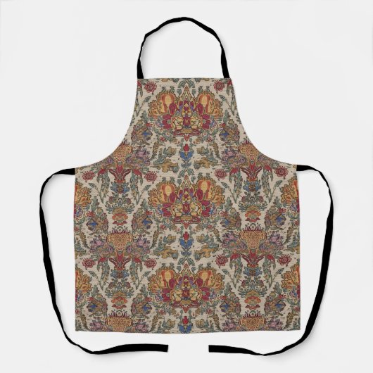Boho 17e-eeuwse Indiase reproductiepatroon Schort (Voorkant)