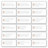 Boho 18 Individuele naam Adres Trouwgasten Sticker (Voorkant)