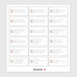 Boho 18 Individuele naam Adres Trouwgasten Sticker