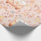 Boho 1960s Hippie Peace Van Cadeaupapier (Hoek)