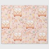 Boho 1960s Hippie Peace Van Cadeaupapier (Vlak)