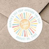 Boho 1e reis rond de zon ronde sticker