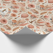 Boho 1e verjaardag cadeaupapier (Hoek)