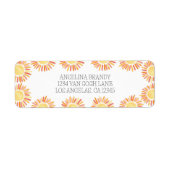 Boho 1e verjaardag van de Waterverf van de Sunshin Etiket (Voorkant)