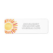 Boho 1e verjaardag van de Waterverf van de Sunshin Etiket (Voorkant)