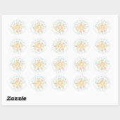 Boho 1ste verjaardag ronde sticker (Vel)