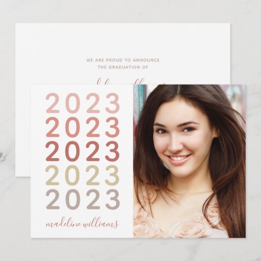 Boho 2023 Foto Afstudeerkaart Aankondiging (Voorkant / Achterkant)