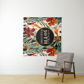 Boho 30e Verjaardag Welkom Bord Bloemstuk Vierkant Wandkleed (In Situ (horizontaal))